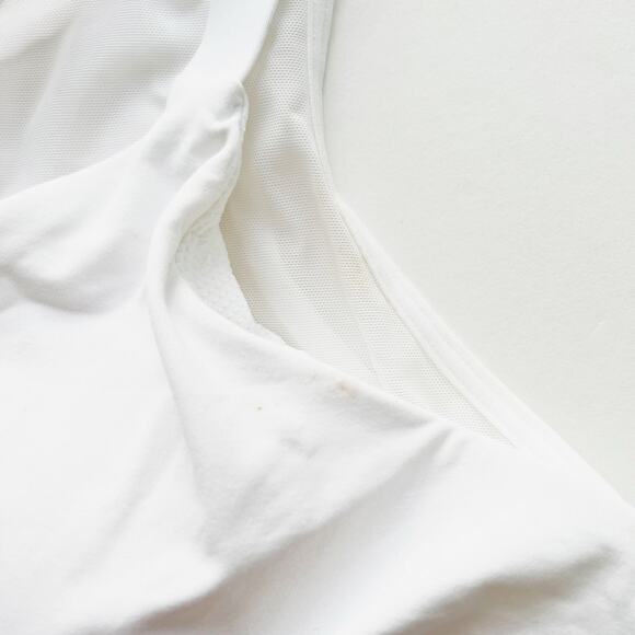 ATHLETA Reverse Layering Crop Sports Bra White - Picture 6 of 9